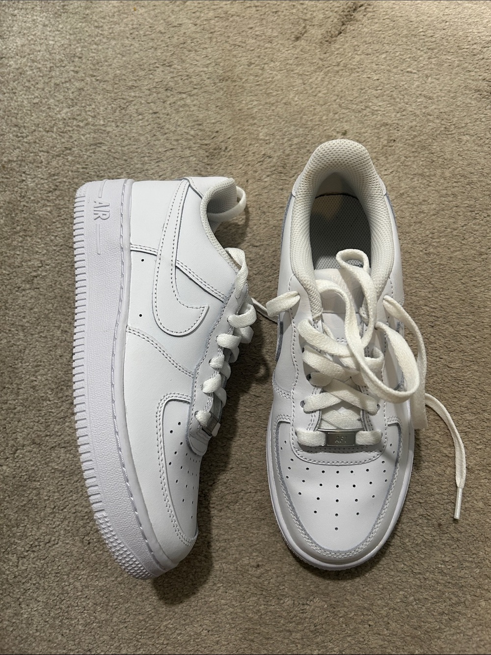 White Nike Air Force 1s
